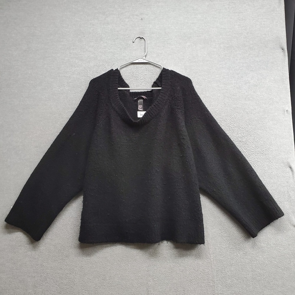 Victoria's Secret Women Sweater‎ 2XL Black Wool Blend Long Sleeve Pullover